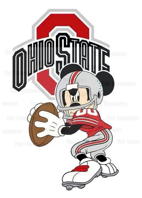 Ohio State Mickey Mouse! Osu Buckeyes Football, Buckeye Baby, Ohio Buckeyes, Osu Football, Buckeye Nation, Ohio State Buckeyes Football, Osu Buckeyes, Buckeyes Football, The Ohio State University