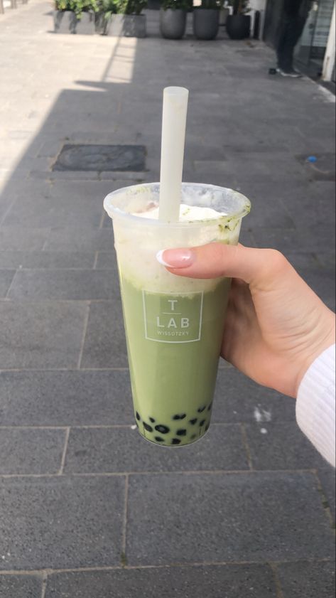 #matcha #boba #tea Matcha Boba Aesthetic, Matcha Business, Matcha Boba Tea, Boba Matcha, Matcha Milk Tea, July Vibes, Matcha Bubble Tea, Drink Matcha, Boba Shop