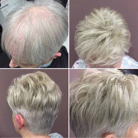 Grey hair blending