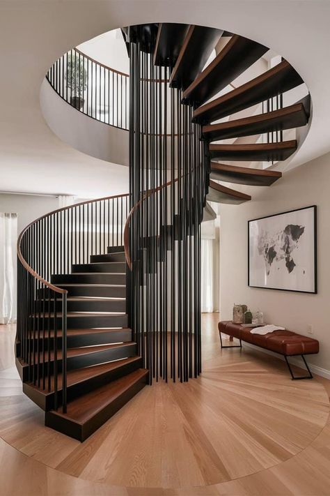 Elevate your new build with these stunning home stairs ideas that will inspire you. From elegant spiral designs to sturdy wooden staircases each idea adds charm and functionality. Explore modern railings cozy nooks and unique materials that will make your stairs a beautiful centerpiece in your home. Happy decorating! Home Stairs Ideas, Artistic Railing, Modern Railing, Flooring For Stairs, Stairs Ideas, Floating Staircase, Cozy Nooks, Home Stairs, Wooden Staircases