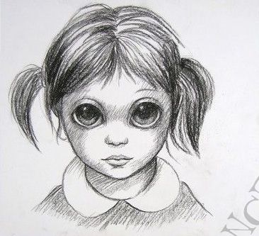 Prop Drawing, Margret Keane, Big Eyes Margaret Keane, Keane Big Eyes, Big Eyes Paintings, Margaret Keane, Eye Sketch, Big Eyes Art, Art Drawings Sketches Creative