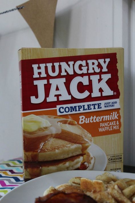 hungryjackbox vert Hungry Jack Pancakes, Pancake And Waffle, Buttermilk Pancake, Light And Fluffy Pancakes, Buttermilk Pancake Mix, Hungry Jacks, Family Breakfast, Tasty Pancakes, Waffle Mix