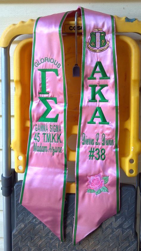 AKA GRAD Graduate Pictures, Probate Gifts, Alpha Kappa Alpha Shirt, Aka Gifts, Aka Alpha Kappa Alpha, Pandora Spring, Alpha Kappa Alpha Sorority Paraphernalia, Graduation Stoles, Green Items