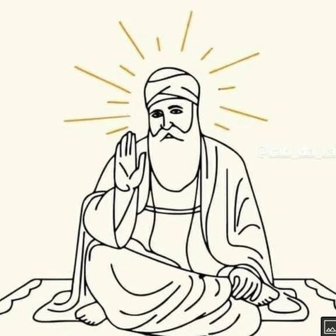 Guru Nanak Dev Ji Drawing, Guru Nanak Dev Ji, Pencil Drawing Images, Nanak Dev Ji, Dev Ji, Birthday Wallpaper, Guru Nanak, Drawing Easy, Wallpaper Free Download