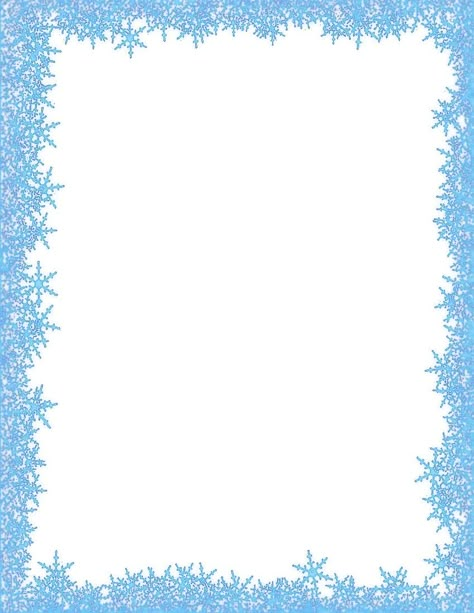 Winter Border Frame, Christmas Page Borders Free, Christmas Borders Free Printable Clip Art, Winter Border, Snowflake Stationary Printable Free, Free Clipart Christmas Clip Art Border, Snowflake Border, Christmas Stationary, Page Frames