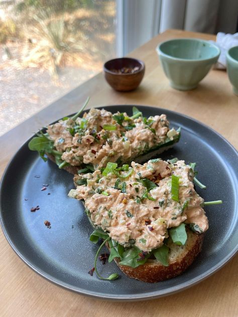 salad Archives - onebalancedlife.com Tuna Salad Toast, Sprouts Tuna Salad Recipe, Tuna Salad Aesthetic, Tuna Sandwich Aesthetic, Spicy Healthy Recipes, Meals With Tuna, Tuna Breakfast Ideas, Easy Packed Lunches For Work, Tuna Lunch Ideas