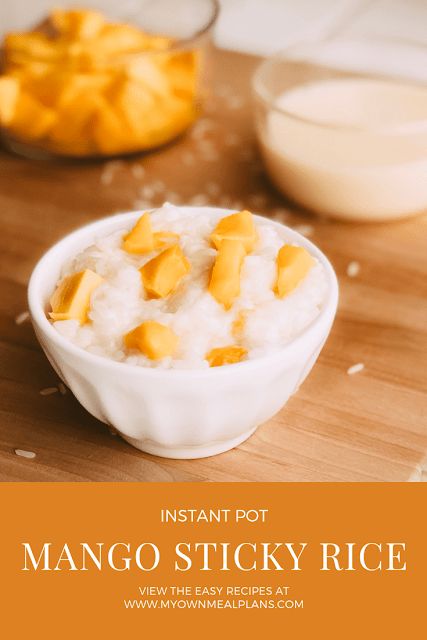 Mango Sticky Rice Recipe, Sweet Sticky Rice, Rice Desserts, Mango Sticky Rice, Thai Street Food, Thai Dessert, Instant Pot Dinner Recipes, Woks, Asian Desserts