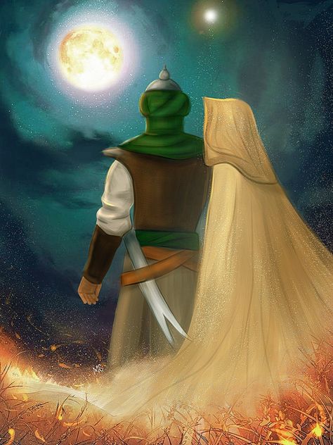 Illustration of marriage of Mola Ali and Bibi Fatima Imam Ali And Bibi Fatima Marriage, Ali Fatima Marriage, Ali And Fatima Love Story, Imam Ali And Fatima, Ali And Fatima, Ali Fatima, Hazrat Bibi Fatima, Hazrat Fatima, Bibi Sakina