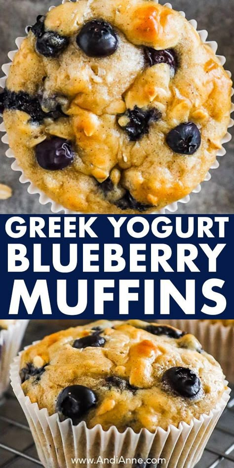 These blueberry yogurt muffins are made using Greek yogurt, blueberries, rolled oats and flour. They’re incredibly delicious, not too sweet, and make a delightful snack. Oat Snack Recipes, Plain Yogurt Recipes Healthy, Muffins Using Greek Yogurt, Greek Yogurt Blender Muffins, Recipes That Use Greek Yogurt, Muffins With Greek Yogurt, What To Make With Greek Yogurt, Blueberry Muffins With Yogurt, Greek Yogurt Dessert Recipes