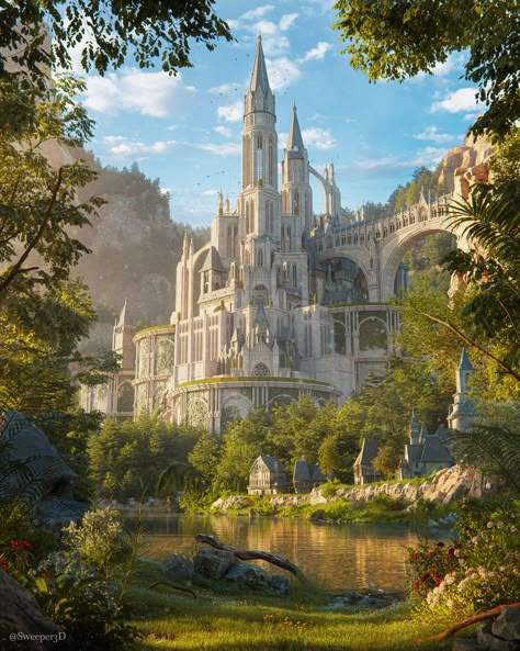 Castle Aesthetic, Castle Art, Chateau France, Fantasy Worlds, Fantasy City, Fantasy Castle, Fantasy Setting, Fantasy Places, Beautiful Castles