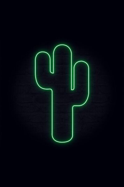 A cactus that glows like a neon sign. Enjoy that sweet succulent and retro vibe at the same time! Neon Cactus Wallpaper, Cactus Wallpaper, Neon Cactus, Neon Typography, Artsy Background, Space Phone Wallpaper, Neon Moon, Neon Wall Art, Neon Decor