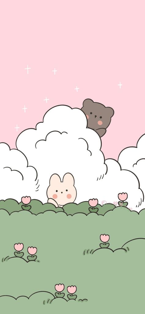 Kawaii Phone Wallpaper, Cocoppa Wallpaper, Cute Desktop Wallpaper, Cute Pastel Wallpaper, Funny Phone Wallpaper, Cute Simple Wallpapers, Cute Cute, Bear Wallpaper, Cute Patterns Wallpaper