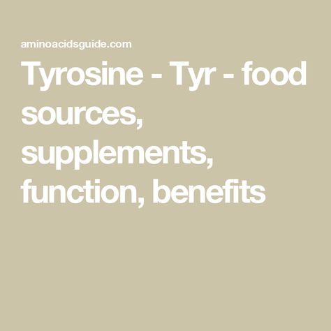 Tyrosine - Tyr - food sources, supplements, function, benefits L Tyrosine Foods, Tyrosine Benefits, L Tyrosine Benefits, Rare Genetic Disorders, Physical And Chemical Properties, L Tyrosine, Soy Products, Genetic Disorders, Protein Rich Foods