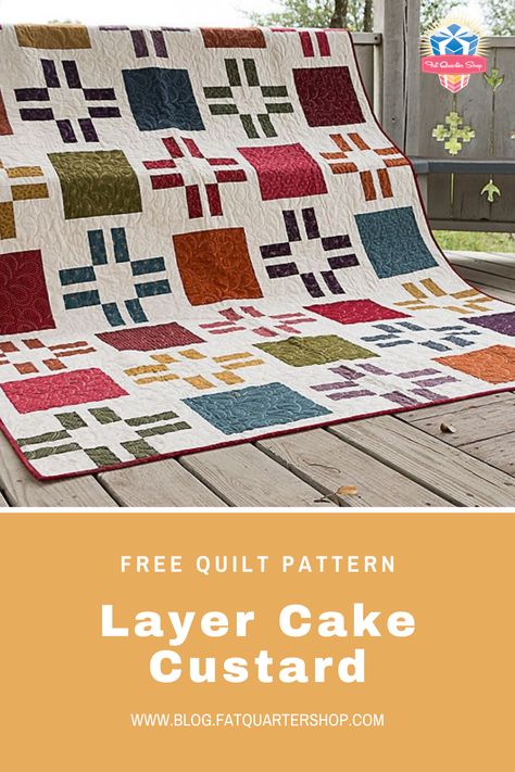 Quilts Made With Layer Cakes, Layer Cake Quilts Pattern Free, Layer Cake Quilt, Layer Cake Patterns, Layer Cake Quilt Patterns, Cake Quilt, Quilt Layers, Layer Cake Quilts, Jelly Roll Quilt Patterns