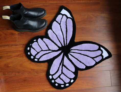 Butterfly Rug, Making Things, Accent Rug, Accent Rugs, Punch Needle, Custom Wall, Rug Making, Accent Pieces, Etsy Store