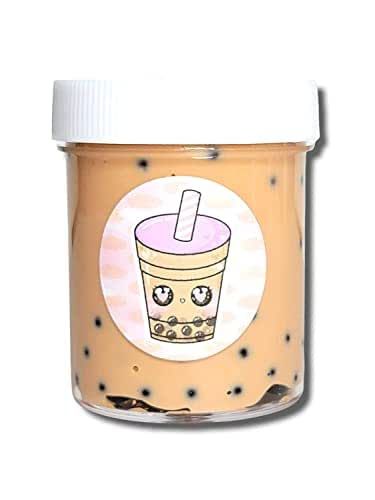 Milk Boba Tea Glossy Handmade Scented Slime-Hoshimi Slimes Instagram Slime Shop Milk Boba Tea, Pretty Slime, Slime Shops, Boba Tea, Handmade Products, Slime, Milk, Gift Ideas, Tea