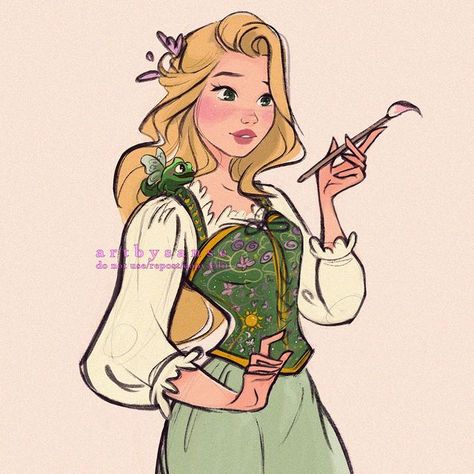 My art block and I are here with another Disney princess 👑✨ Inspired by Tangled concept art and that gorgeous green dress 💞 Also… | Instagram Claire Keane, Tangled Concept Art, Tower Aesthetic, Rapunzel Cosplay, Rapunzel Disney, Disney Character Art, Fairy Butterfly, Disney Princess Drawings, Princess Drawings