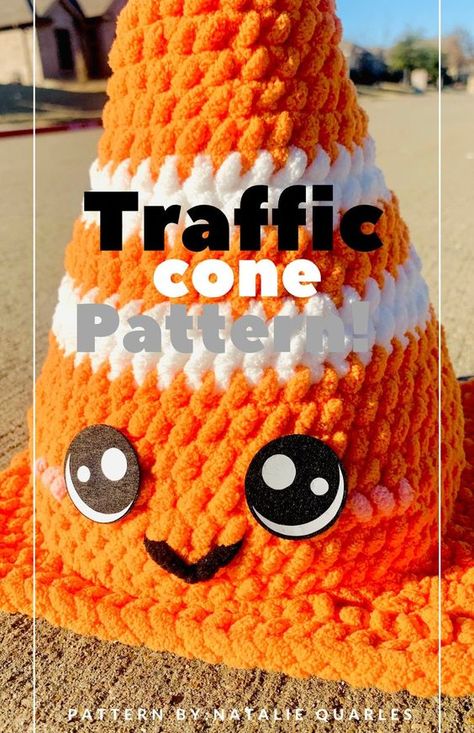 Crochet Jumbo Traffic Cone Pattern Crochet toys free patterns easy #crochettoysfreepatternseasy #crochet #crochettoy #crochetpattern #crochetpatterns 4.569 Cool Things To Crochet Projects, Seasonal Crochet Projects, Crochet Traffic Cone, Thick Yarn Crochet Patterns, Kids Crochet Patterns, Cone Pattern, Knitting Quilt, Easy Beginner Crochet Patterns, Crochet Toys Free Patterns