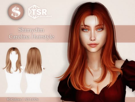 The Sims Resource - Carolina Hairstyle Sims 4 Piercings, Mod Hair, Natural Straight Hair, Pelo Sims, Sims 4 Game Mods, Sims 4 Cc Folder, Sims 4 Dresses, Sims 4 Characters, Sims Four