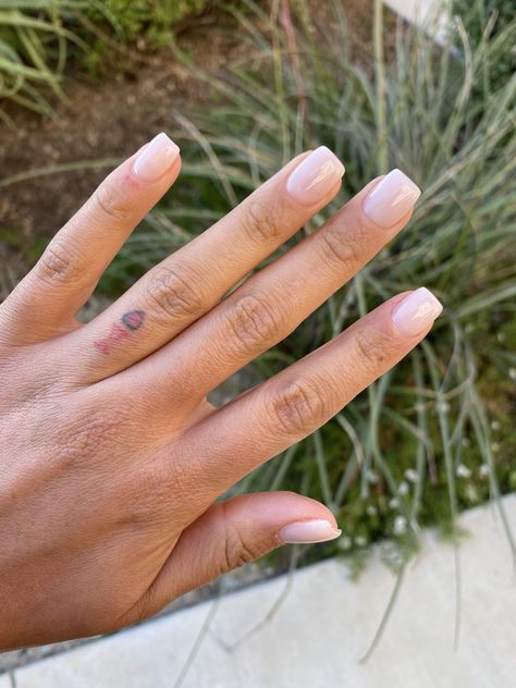 Square Acrylic Overlay Nails, Poly Gel Overlay, Small Nail Beds Acrylic, Natural Acrylic Overlay, Nail Overlay Ideas, Acrylic Overlay Nails Design, Acrylic Overlay Nails Short, Acrylic Overlay Nails, Brides Nails