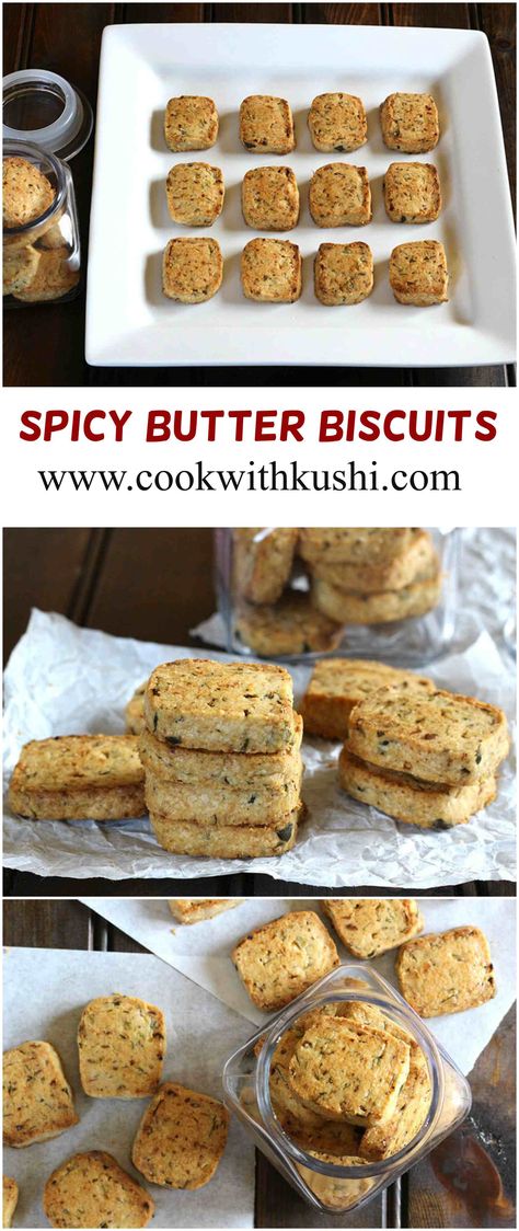 SPICY BUTTER BISCUITS - Cook with Kushi Indian Crackers, Spicy Biscuits, Salted Biscuits, Karachi Biscuits, Indian Biscuits, Savoury Cookies, Peanut Butter Baking, Cupcakes Peanut Butter, Savory Biscuits