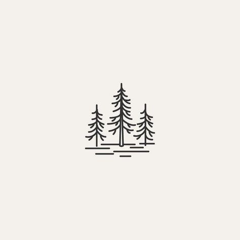 Line Drawing Tattoo Ideas, Evergreen Tattoo, Tree Line Drawing, Drawing Tattoo Ideas, Evergreen Tree Tattoo, Simple Tree Tattoo, Pine Tattoo, Pine Tree Drawing, Tree Doodle