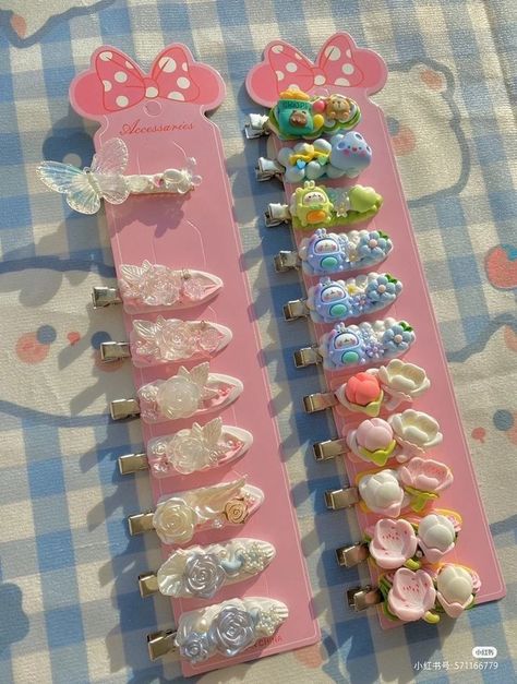 Diy Hairpin, Diy Hair Clip, Resin Hair Clips, Decoden Diy, Cream Glue, Decoden Phone Case, Hair Clips Diy, Diy Iphone Case, Hair Accessories Collection