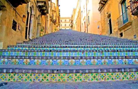 Caltagirone, the Sicilian Capital of Ceramic | SICILY ON WEB Catania, New City, Santa Maria, Palermo, World Heritage, Italy Travel, Sicily, Places To See, Places To Travel