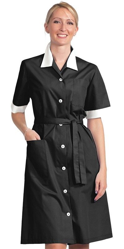 White lingerie is a must with this.... Nanny Uniform Modern, Maids Uniform, Housekeeping Dress, Black And White Costume, Housekeeping Uniform, Beauty Uniforms, Work Overalls, Staff Uniforms, School Uniform Outfits