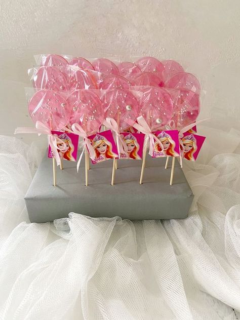 Barbie Lollipop, Barbie Party Decorations, Barbie Theme Party, Barbie Birthday Party, Barbie Theme, Barbie Birthday, Barbie Party, Spa Party, Sweet Table