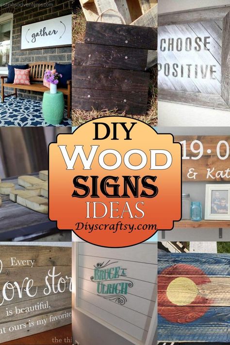 DIY Wood Signs Ideas For Home Diy Wood Signs Ideas, Diy Wedding Signs Wood, Wood Signs Ideas, Homemade Wood Signs, Diy Wood Sign, Diy Ideas For Home, Wood Sign Ideas, Stencils For Wood Signs, Arts And Crafts For Adults