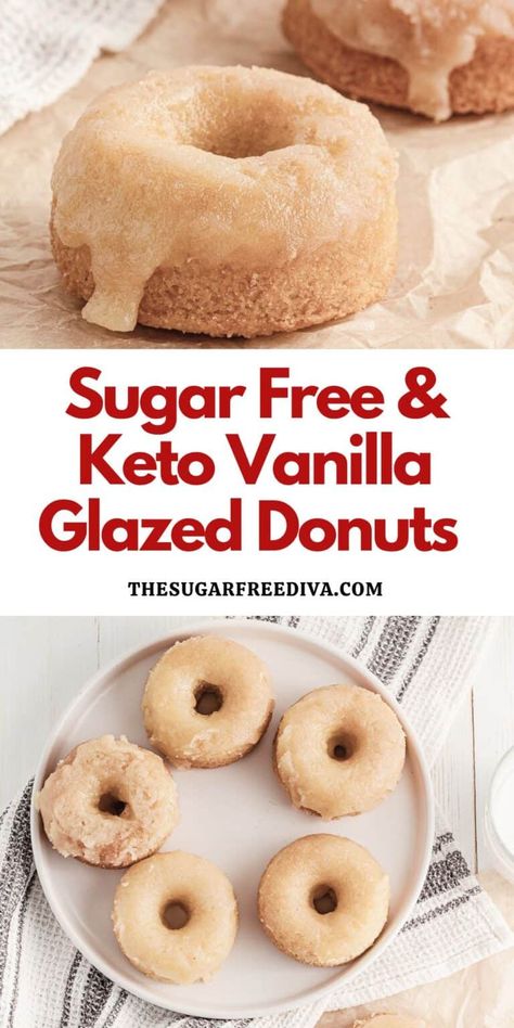 Sugar Donuts Recipe, Sugar Free Donuts, Low Carb Donut, Dinner Recipes Healthy Low Carb, Healthy Low Carb Snacks, Keto Donuts, Glazed Donuts, Postre Keto, Gluten Free Donuts