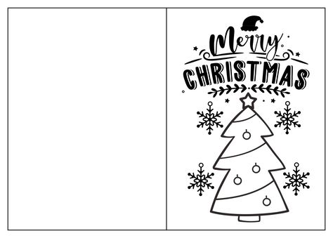 White Christmas Card, Printable Things, Black White Christmas, Math Patterns, Christmas Tree Coloring Page, Printable Holiday Card, Warmest Wishes, Christmas Worksheets, To Express Your Feelings