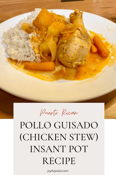 Puerto Rican Pollo Guisado, Pollo Guisado Puerto Rican, Pollo Guisado Recipe, Puerto Rican Chicken Stew, Instant Pot Chicken Stew, Guisado Recipe, Recipe Instant Pot, Instant Pot Recipe, Plantains Fried