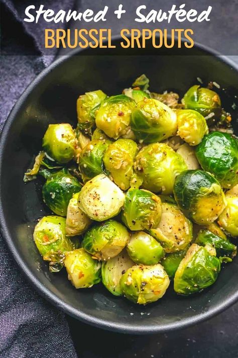 This quick and easy Brussel Sprouts recipe can be made in under 30 minutes thanks to the Instant Pot pressure cooker. Simply steam the Brussel sprouts in the instant pot, toss in a flavorful marinade, and then sauté in either the instant pot or on the stove for a delicious side dish everyone will enjoy! Perfect for a weeknight vegetable side! #sidedish #vegetables #Brusselsprouts #instantpot #simmertoslimmer Boiled Brussel Sprouts, Healthy Brussel Sprout Recipes, Healthy Brussel Sprouts, Steamed Brussel Sprouts, Honey Garlic Glaze, Sprout Recipe, Sauteed Brussel Sprouts, Garlic Marinade, Pot Recipes Healthy