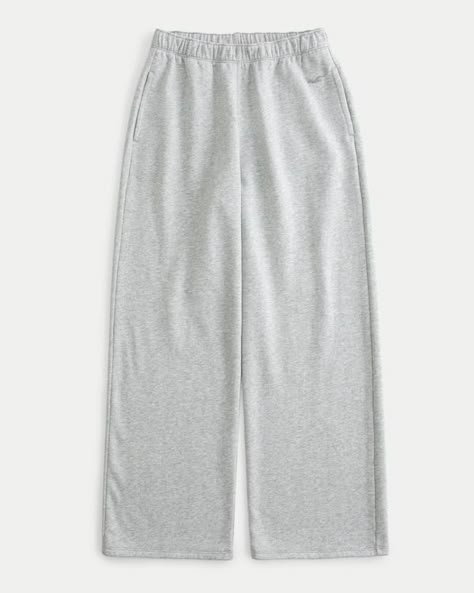 Hollister Wide Leg Sweatpants, Sweatpants Hollister, Sweatpants Collection, Wide Sweatpants, Hollister Outfits, Wide Leg Sweatpants Outfit, Hollister Joggers, Hollister Sweatpants, School Pants