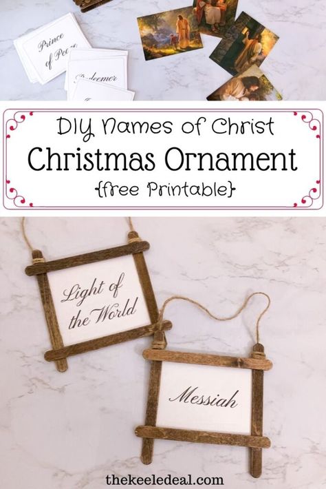 Christmas Crafts Christian, Names Of Christ Ornaments, Names Of Jesus Ornaments, Diy Names, Jesus Christmas Crafts, Jesus Ornaments, Christian Christmas Crafts, Ornaments Diy Kids, Jesus Crafts