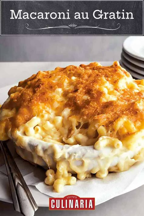 Move over mac and cheese. This macaroni au gratin, made with a rich three cheese and cream sauce, has stolen our hearts. Sweet Potato Gratin, Au Gratin Recipes, Macaroni Cheese Recipes, Easy Mashed Potatoes, Pasta Noodle Recipe, Best Thanksgiving Recipes, Three Cheese, Supper Recipes, Macaroni Cheese