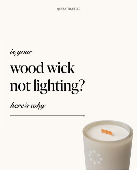 If you have a wood wick 👉🏼 you NEED a trimmer & here’s why: The charred wood keeps you from being able to keep your wick lit. It’s as easy as that! We 🫶🏼 wood wicks because: 🤎 they help your candle burn longer! 🤎 no carbon buildup for a clean burn! 🤎 fireplace crackling noise perfect for fall! 🤎 beautiful luxury aesthetic! 🤎 recyclable, unprocessed, & made in USA! #woodwicks #cleanburn #cracklingwicks #cleancandles #makesymade #smallbusinessowners #wicktrimmer #candles #allnaturalhomefrag... Candle Burn, Charred Wood, Wick Candles, Wood Wick Candles, Homemade Candles, Luxury Aesthetic, Burning Candle, Wicks, Truffles