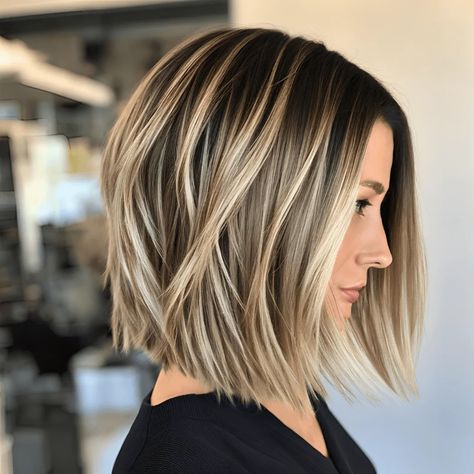 Medium Aline Haircut, Long A Line Bob With Layers, Elongated Bob Haircut, Long Bob With Side Swept Bangs, A Line Bob With Layers, Shoulder Length Angled Bob Haircuts, A Line Bob Medium, A Line Bob Short, Long Angled Haircut