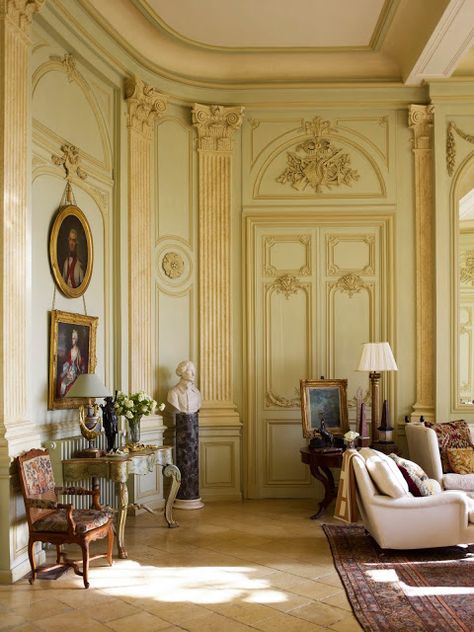 the style saloniste: The Great Timothy Corrigan: A Design, Style and Interiors Celebration Timothy Corrigan, French Salon, Chateaux Interiors, Drawing Rooms, French Interiors, French Architecture, French Chateau, French Interior, Classical Architecture