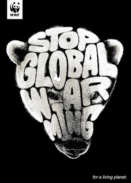 STOP GLOBAL WARMING by dzeri29, via Flickr  Shoe instead? Animal Conservation, Graphisches Design, 타이포그래피 포스터 디자인, Endangered Animals, Animal Posters, Save Earth, Creative Advertising, Environmental Art, Typography Poster