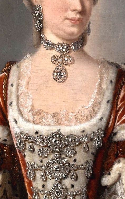 Marie Antoinette Costume Design, 1800s Jewelry, 18th Century Jewelry, Royal Clothes, Rococo Art, 18th Century Costume, History Fashion, Royal Jewels, Jean Baptiste