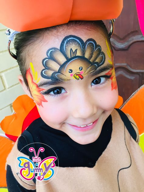 Thanksgiving Face Painting, Thanksgiving Facepainting, Fall Face Paint Ideas, Fall Facepainting Ideas, Turkey Face Paint, Fall Festival Face Painting Ideas, Thanksgiving Face Paint, Fall Facepainting, Fall Face Paint