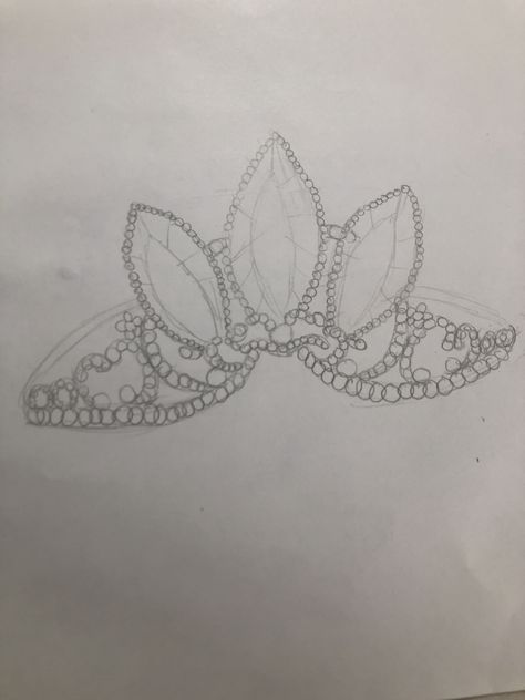 Tangled Crown Tattoo, Tiara Sketch, Princess Tiara Tattoo, Tiara Drawing, Tiara Tattoo, Crown Drawing, Sketches Doodles, Drawing Doodles, Princess Tattoo