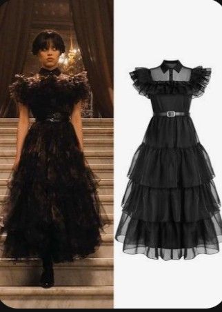 Elegant Tiered Ruffle Dress For Prom, Evening Midi Dress With Ruffles For Prom Season, Ruffled Midi Dress For Prom, Black Maxi Dress For Party Season, Chic Evening Maxi Dress With Ruffles, Black Maxi Evening Dress For Summer, Prom Midi Dress With Ruffles, Black Maxi Length Summer Evening Dress, Chic Ruffled Evening Maxi Dress