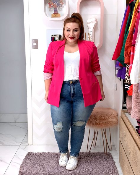 Plus Size Summer Outfits Big Stomach, Plus Size Business Attire, Outfits Gorditas, Blazer Plus Size, Blazer Outfits Casual, Plus Size Looks, Plus Size Fall Outfit, Plus Size Summer Outfits, Plus Size Blazer