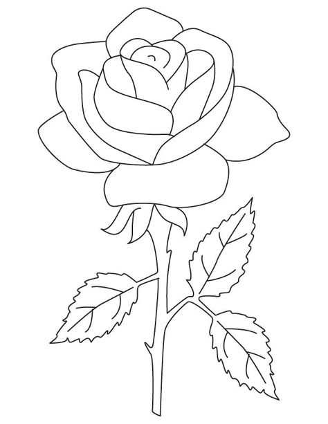 Rose rose rose coloring page Rose Coloring, Rose Outline, Rose Coloring Pages, Bahasa Jepun, Roses Drawing, Pola Sulam, Sticker Wall, Flower Coloring Pages, Coloring Pages To Print