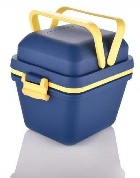 Tosaa Plastic Dieting Airtight Lunch/Tiffin Box Set 3 Compartment Tiffin with Handle & Push Lock for Travelling, School Kids & Office Exclusive,Blue (14 x 12 x 14 cm) Tiffin Box, Kids Office, Lunch Box Set, Insulated Lunch Box, School Kids, Travel School, Diy Kitchen, Box Set, No Cook Meals