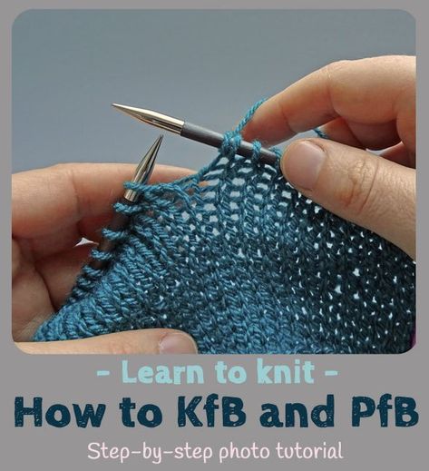 Pfb Knitting, Knit Front And Back, Knitting Hacks, Learn To Knit, Knitting Help, Crochet Humor, Vogue Knitting, Knitting Instructions, How To Purl Knit